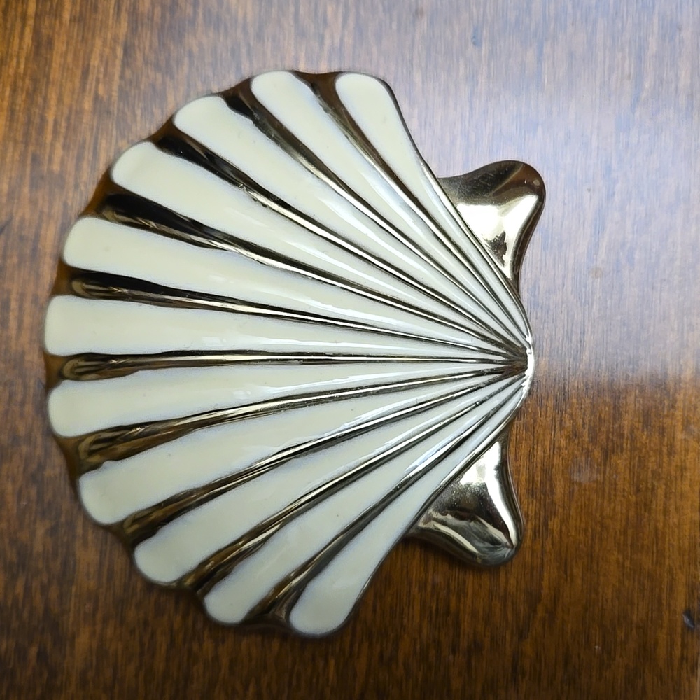 Lilly Pulitzer Cream and Silver Shell Shaped Bottle Opener